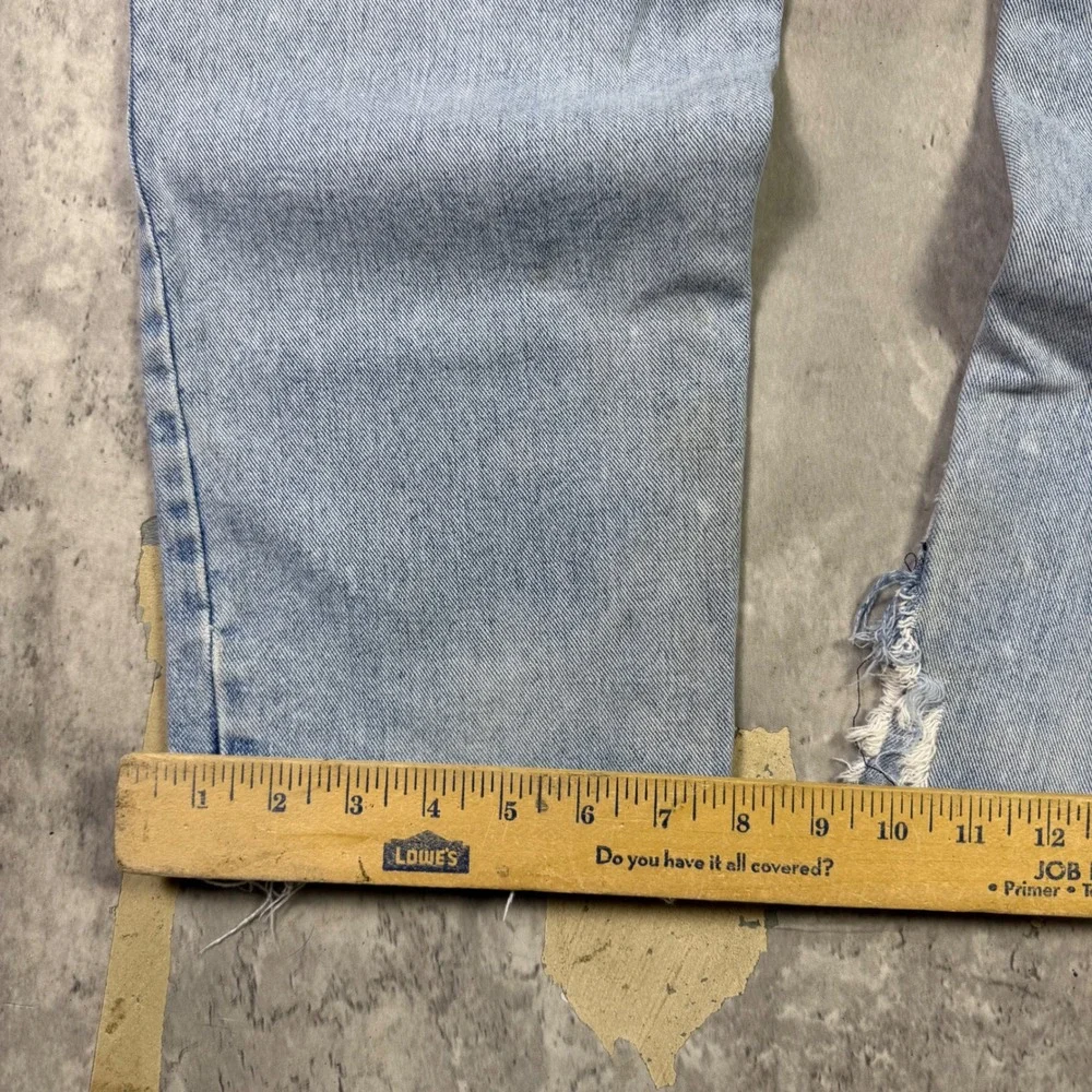 Vintage Guess Jeans Georges Marciano Light Wash Distressed Denim 36 USA Made